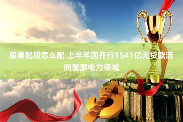 股票配股怎么配 上半年国开行1541亿元贷款流向能源电力领域