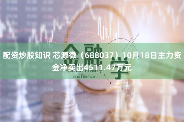 配资炒股知识 芯源微（688037）10月18日主力资金净卖出4511.47万元